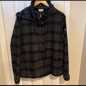 Columbia Sugar Creek EXS Short Trench Jacket Plaid Flannel XL